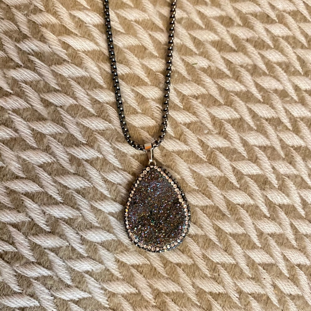 🖤Purple Druzy Necklace